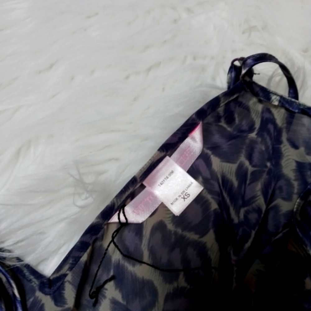 VS NWOT XS Leopard Chemise Babydoll